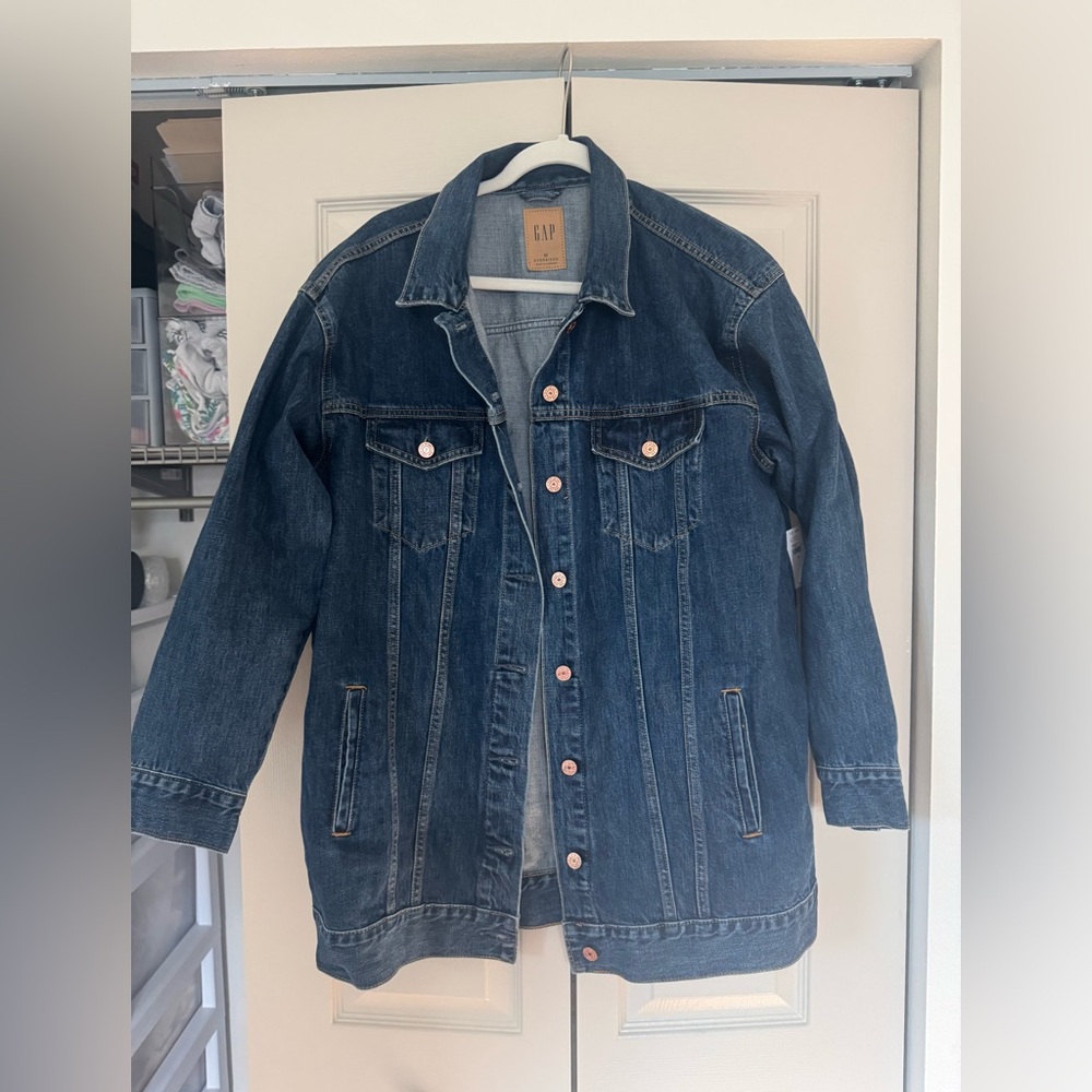 GAP Dark Blue Denim oversized Jacket NWT